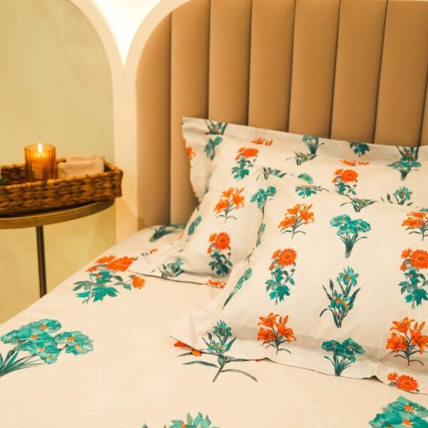 Reysha Digital Print Colour Premium Cotton Bedsheet- FLORAL BLISS 300 TC