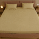 Reysha Solid Colour Premium Cotton Bedsheet- Desert Glow 200 TC