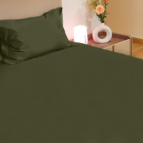 Reysha Solid Colour Premium Cotton Bedsheet- Secret Garden 500 TC - Image 3