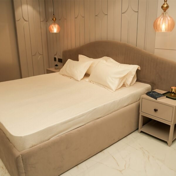 Jacquard Checkmate- Ivory 400 TC - Image 3