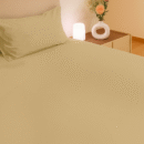 Reysha Solid Colour Premium Cotton Bedsheet- Desert Glow 200 TC