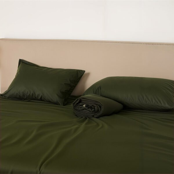 Reysha Solid Colour Premium Cotton Bedsheet- Secret Garden 500 TC - Image 2