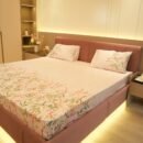Reysha Digital Print Colour Premium Cotton Bedsheet- Cherry Blossom ( Thread Count 400 )