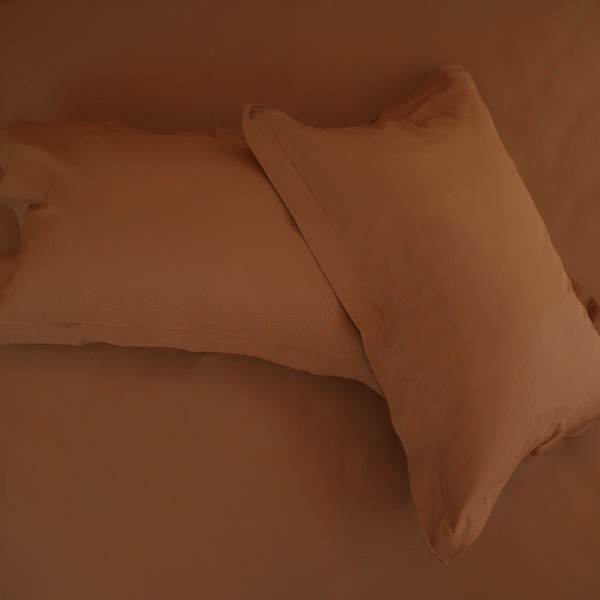 Reysha Solid Colour Premium Cotton Bedsheet- Espresso Charm 400 TC - Image 2