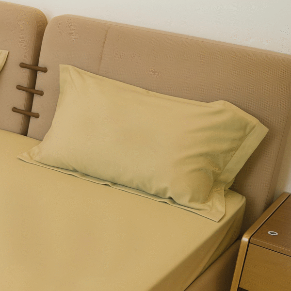 Reysha Solid Colour Premium Cotton Bedsheet- Desert Glow 200 TC - Image 4