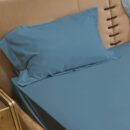 Reysha Solid Colour Premium Cotton Bedsheet- Bermuda Grey 400 TC