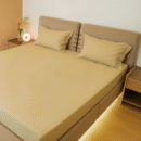 Reysha Solid Colour Premium Cotton Bedsheet- Desert Glow 200 TC