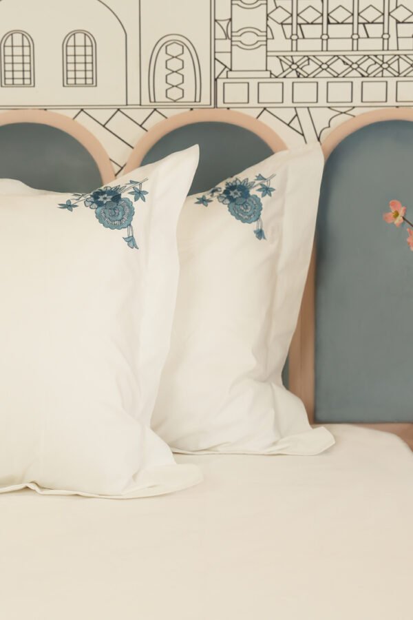 Reysha Embroidery Cotton Bedsheet Whispering Wings- 400 TC