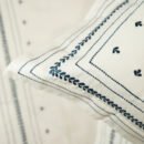 Reysha Embroidery Cotton Bedsheet- Midnight Minimal pearl white 400 TC